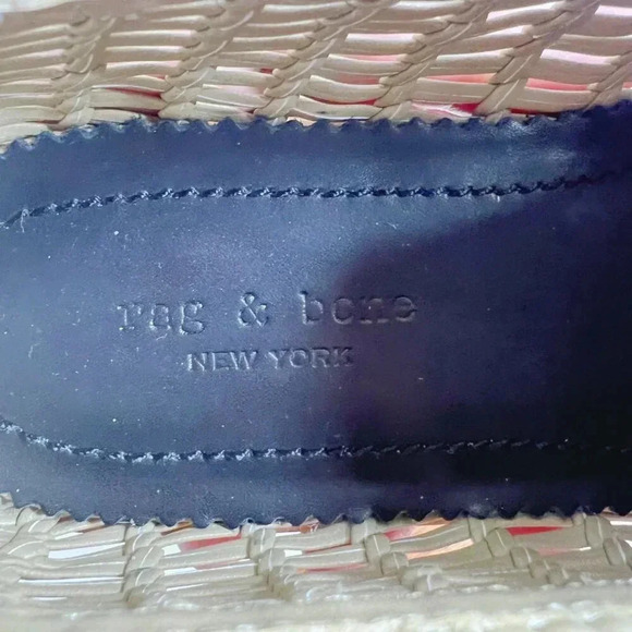 NWOT Rag & Bone Sid Dune Woven Loafer Tan Leather Slip On Women's Size 38.5 - Picture 6 of 8